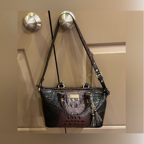 Brahmin Mini Asher Melbourne Embossed Leather Satchel - Picture 12 of 12